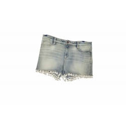 Short mezclilla flecos 46